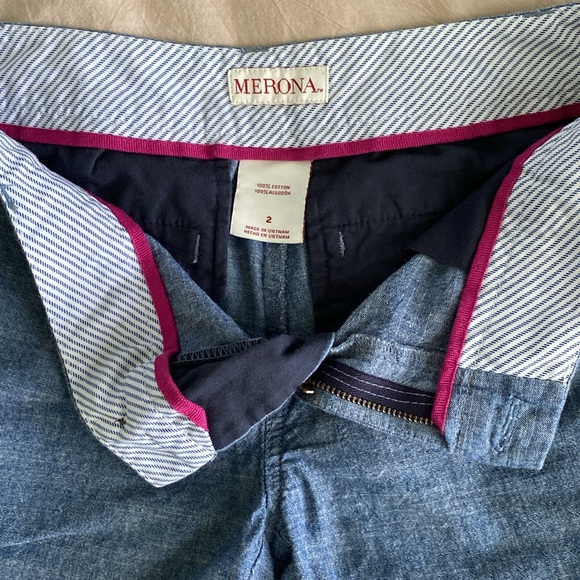 Merona 100% Cotton Chambray Shorts Size 2 (fits a size 6, see measurements) - Picture 3 of 7
